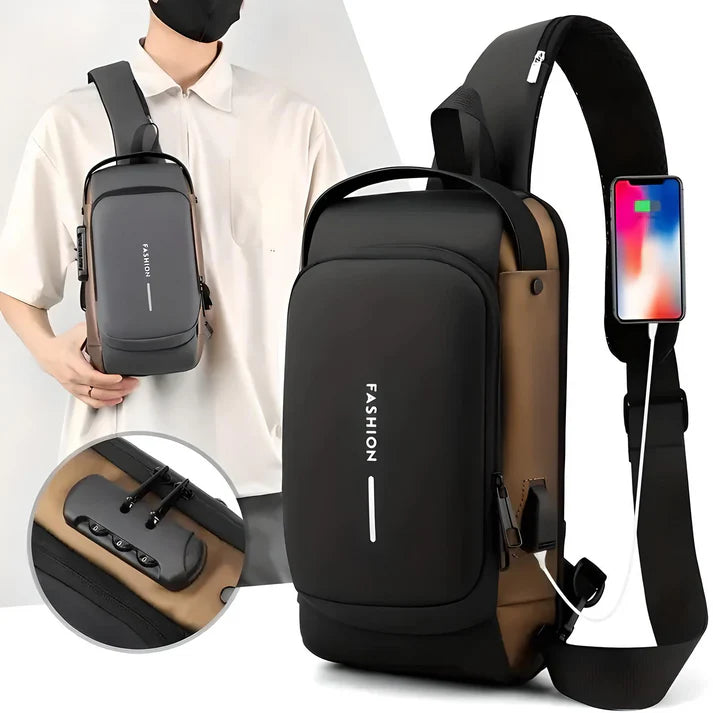 Bolso Antirrobo Impermeable y Carga USB – ¡Lleva tus cosas con tranquilidad! 🎒🔒