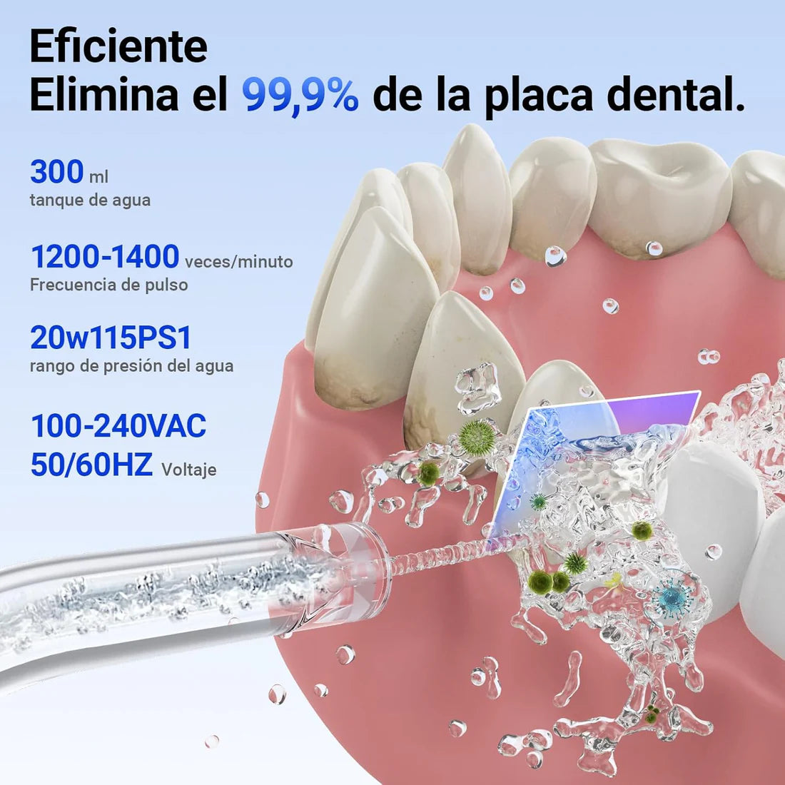 Irrigador Dental Portátil – ¡Limpieza Profesional en Casa! 🦷